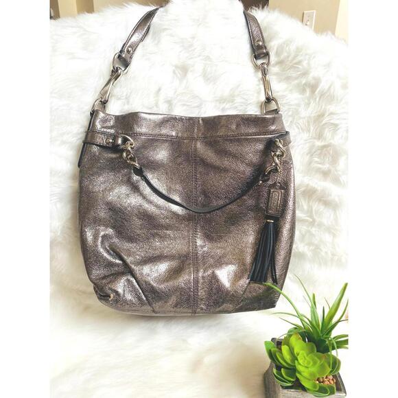 Coach Brooke Metallic Leather Shoulder Bag